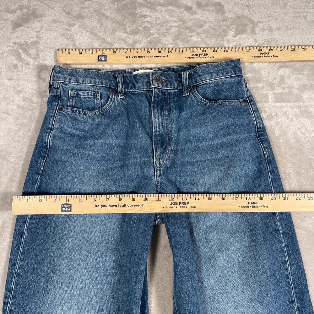 Banana Republic Women's Jeans High Rise Rigid Wide Leg‎ Denim 31L (Long) Blue